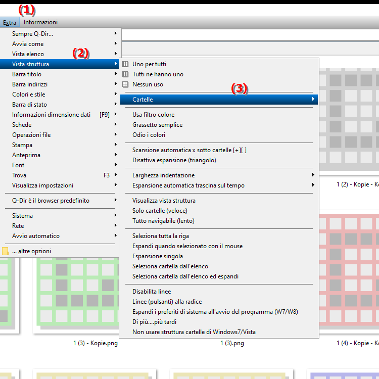 Come posso personalizzare le cartelle principali visualizzate nella struttura delle directory